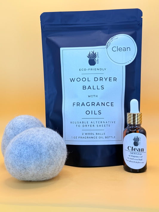 Wool Dryer Balls with Fragrance Oil: Clean
