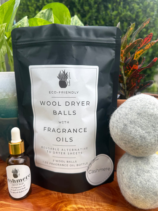Wool Dryer Balls with Fragrance Oil: Cashmere