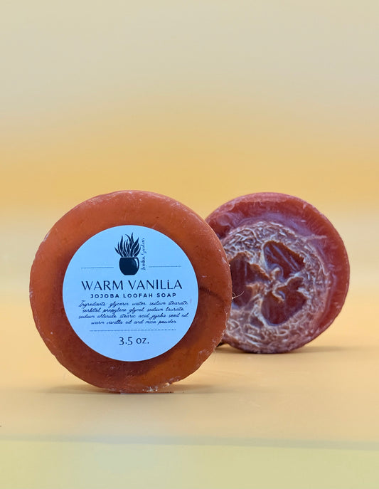 Jojoba Loofah Soap: Warm Vanilla