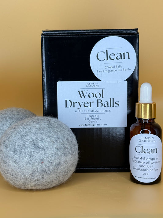 Wool Dryer Balls with Fragrance Oil: Clean