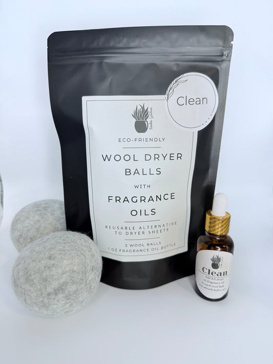 Wool Dryer Balls with Fragrance Oil: Clean