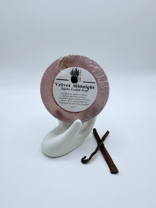 Jojoba Loofah Soap: Velvet Midnight