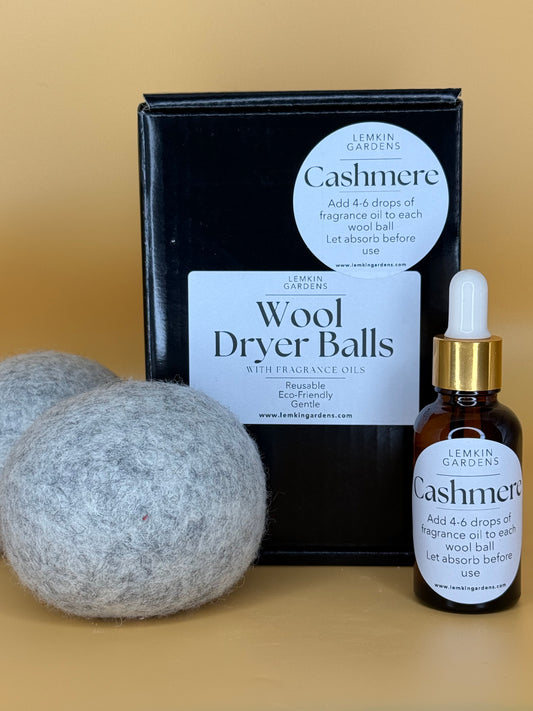 Wool Dryer Balls with Fragrance Oil: Cashmere