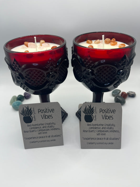 Soy Candle: Positive Vibes (Cranberry)